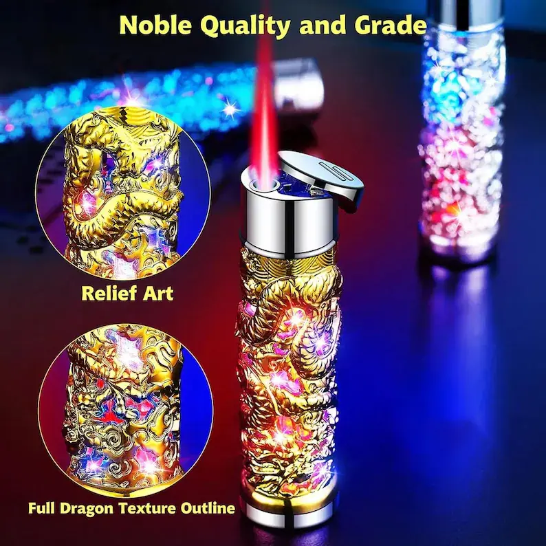 Dragon Design Red Flame Lighter thumbnail 3