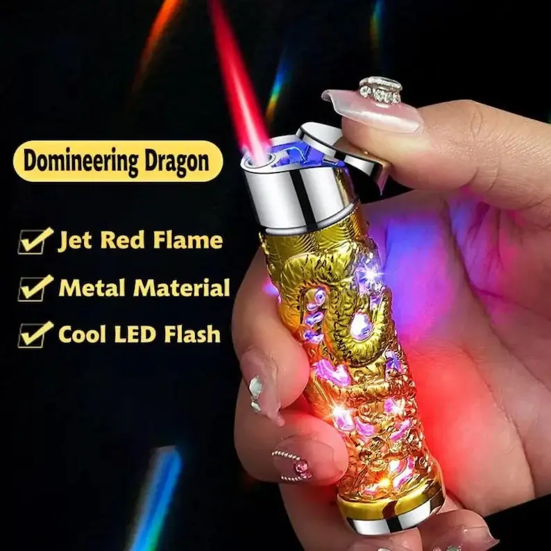 Dragon Design Red Flame Lighter thumbnail 4