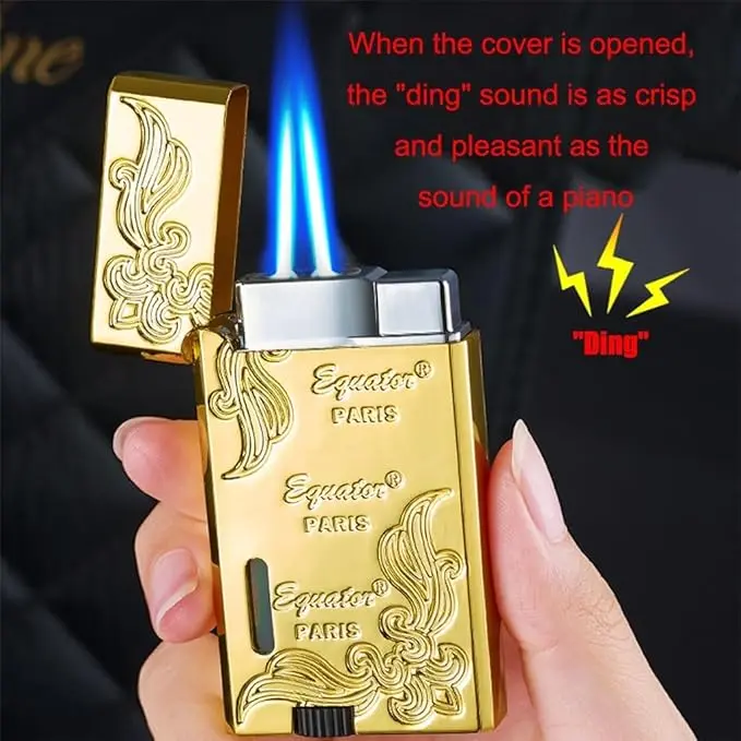 Dual Flame Windproof Metal Lighter thumbnail 2