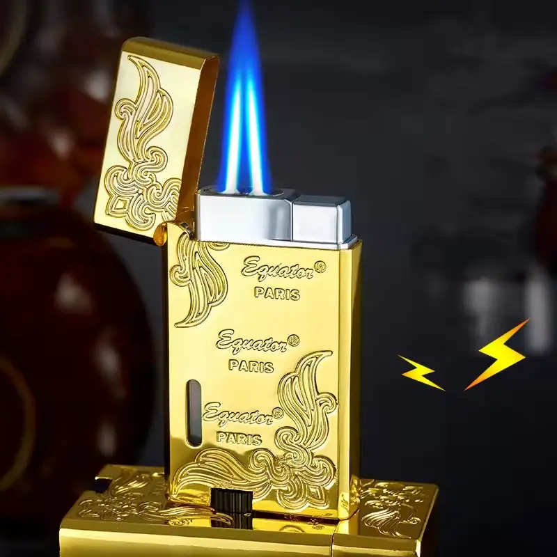Dual Flame Windproof Metal Lighter thumbnail 5