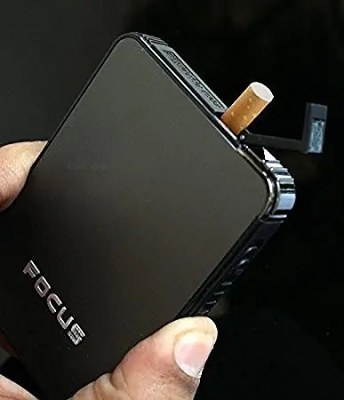 Focus Cigarette Case With Refillable Lighter