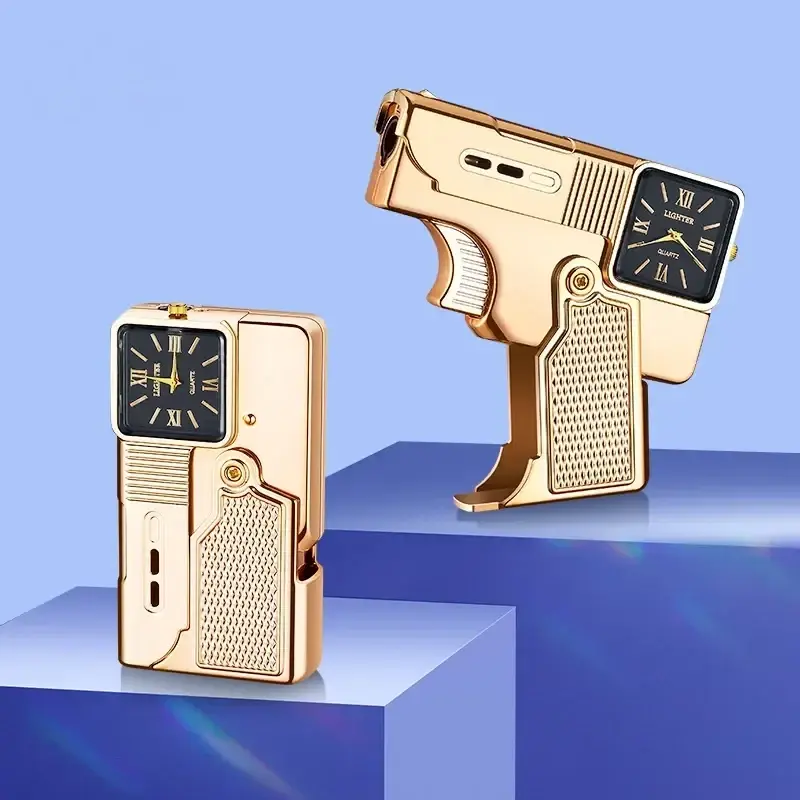 Folding Gun Lighter + Cool Dial Watch thumbnail 11