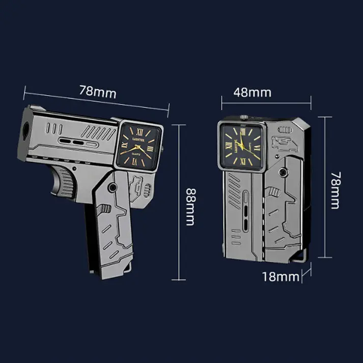 Folding Gun Lighter + Cool Dial Watch thumbnail 12