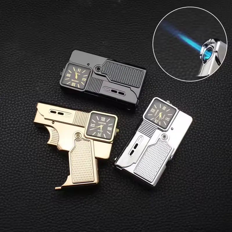 Folding Gun Lighter + Cool Dial Watch thumbnail 3