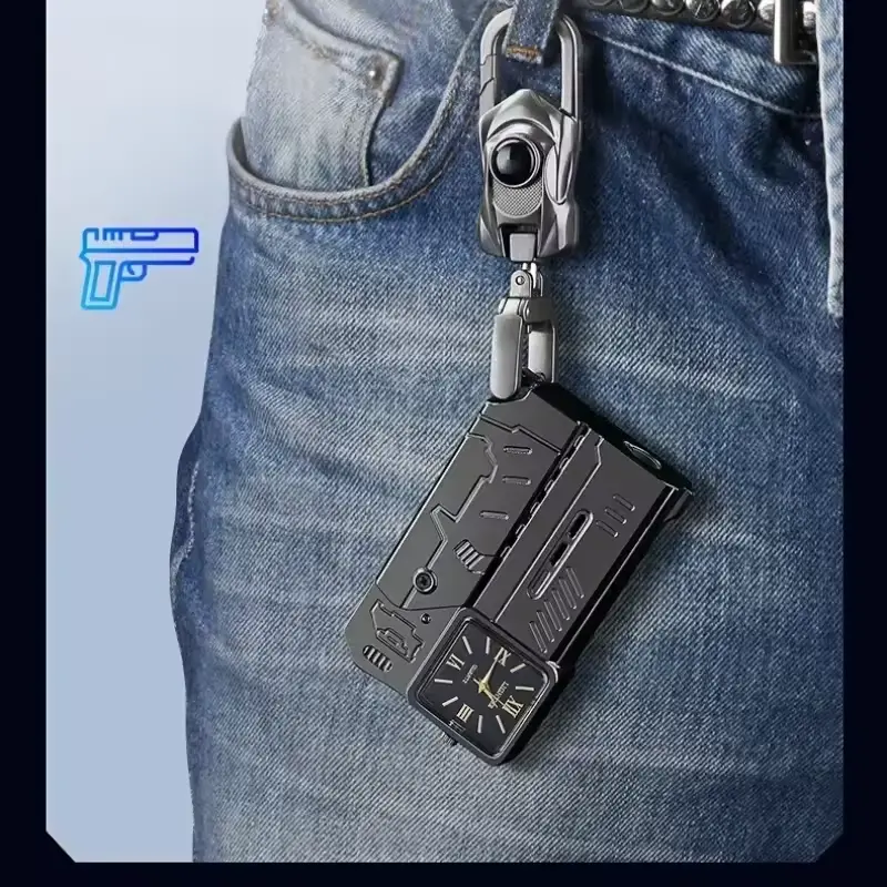 Folding Gun Lighter + Cool Dial Watch thumbnail 4
