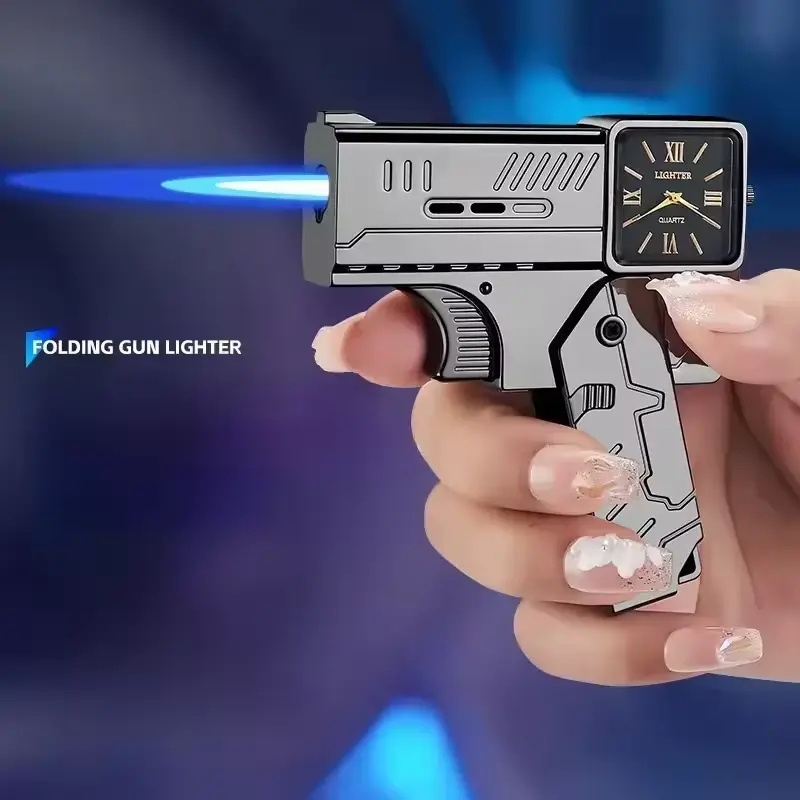 Folding Gun Lighter + Cool Dial Watch thumbnail 5