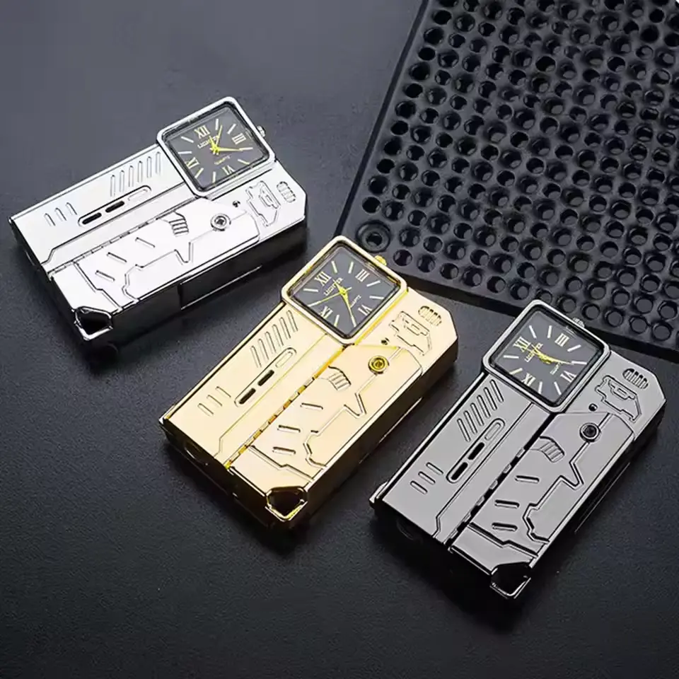 Folding Gun Lighter + Cool Dial Watch thumbnail 8