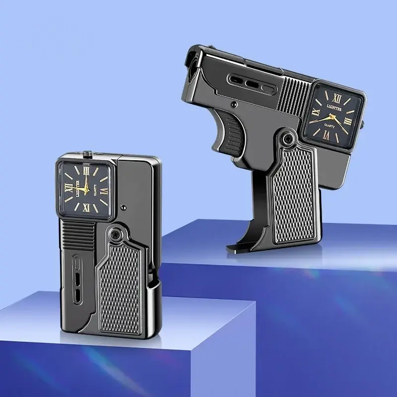 Folding Gun Lighter + Cool Dial Watch thumbnail 9