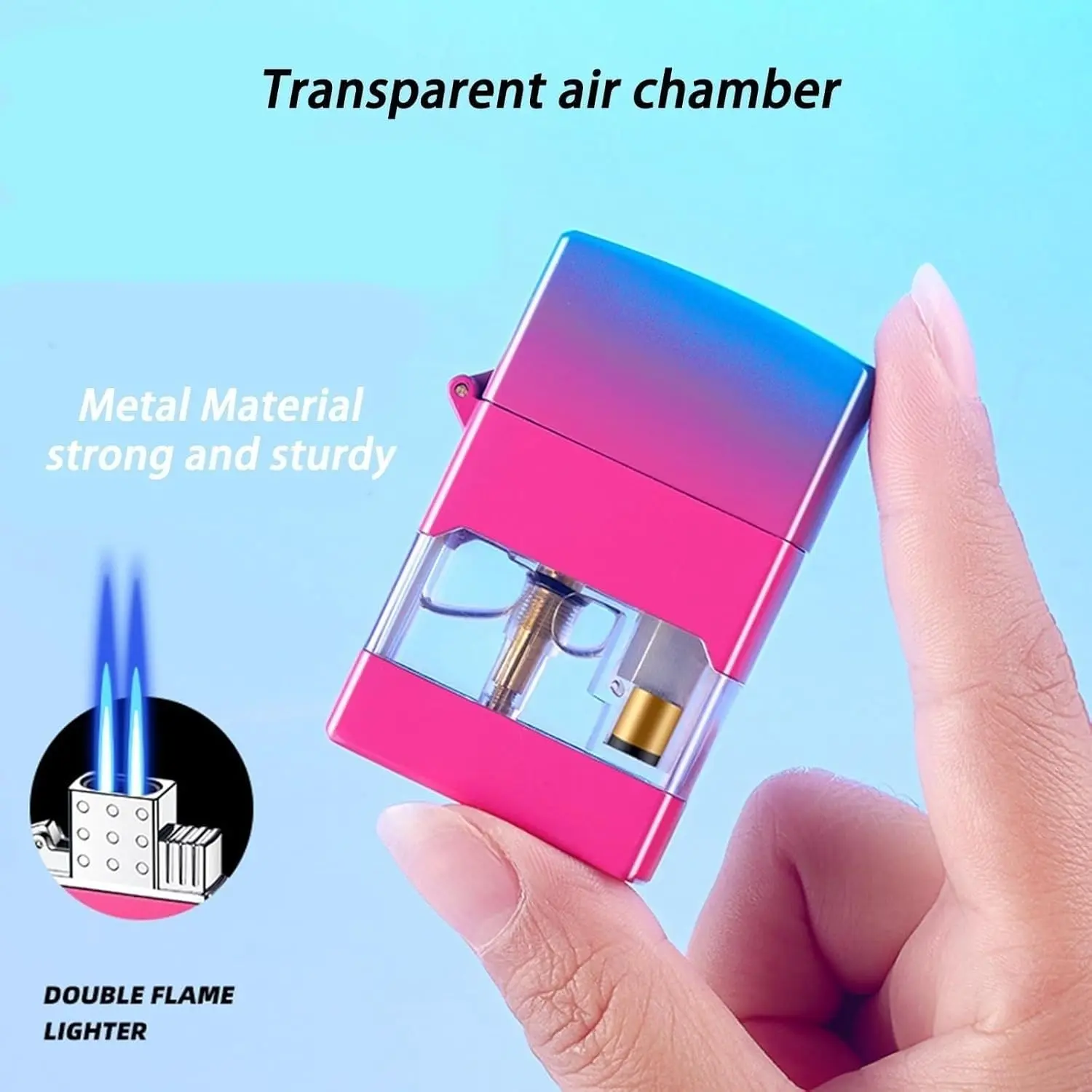 Jet Torch Lighter with Visible Transparent Gas Chamber thumbnail 3