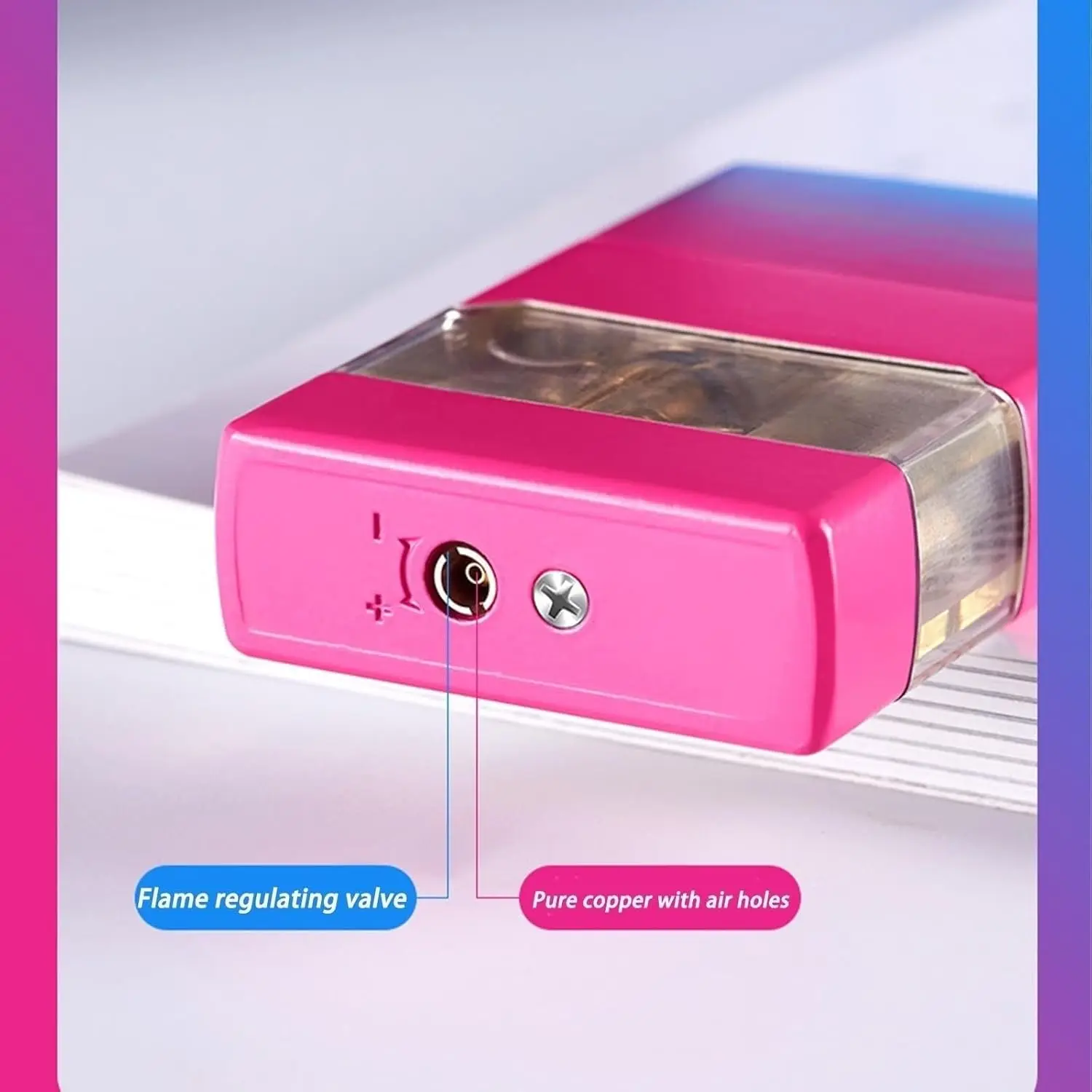 Jet Torch Lighter with Visible Transparent Gas Chamber thumbnail 4
