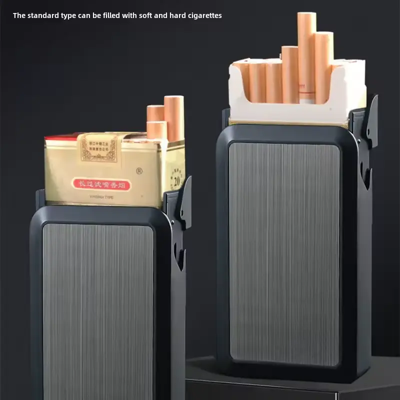 Sliding Cover Cigarette Case with Rechargeable Lighter thumbnail 3
