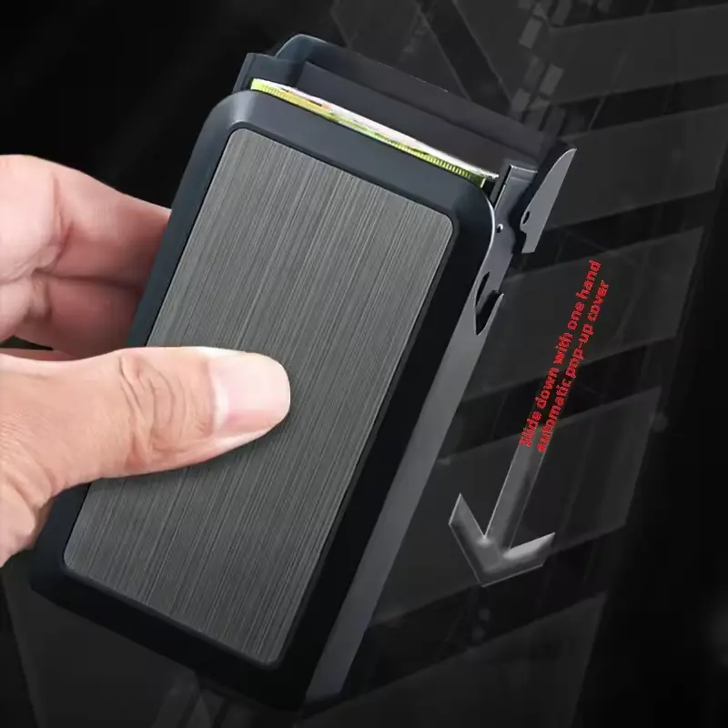 Sliding Cover Cigarette Case with Rechargeable Lighter thumbnail 10