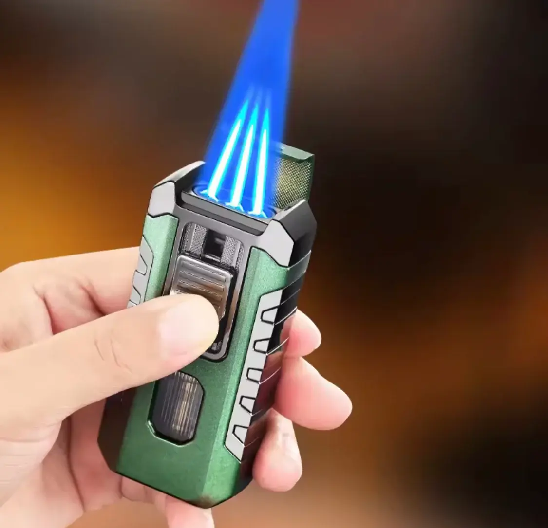 Triple Flame Butane Gas Lighter thumbnail 2